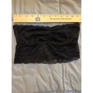 VTG Victoria’s Secret PINK black lace bandeau bra sz‎ S